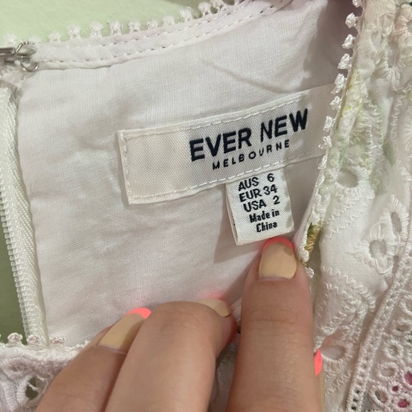 2/$45 White & floral ever new dress ❤️❤️ - Picture 3 of 3